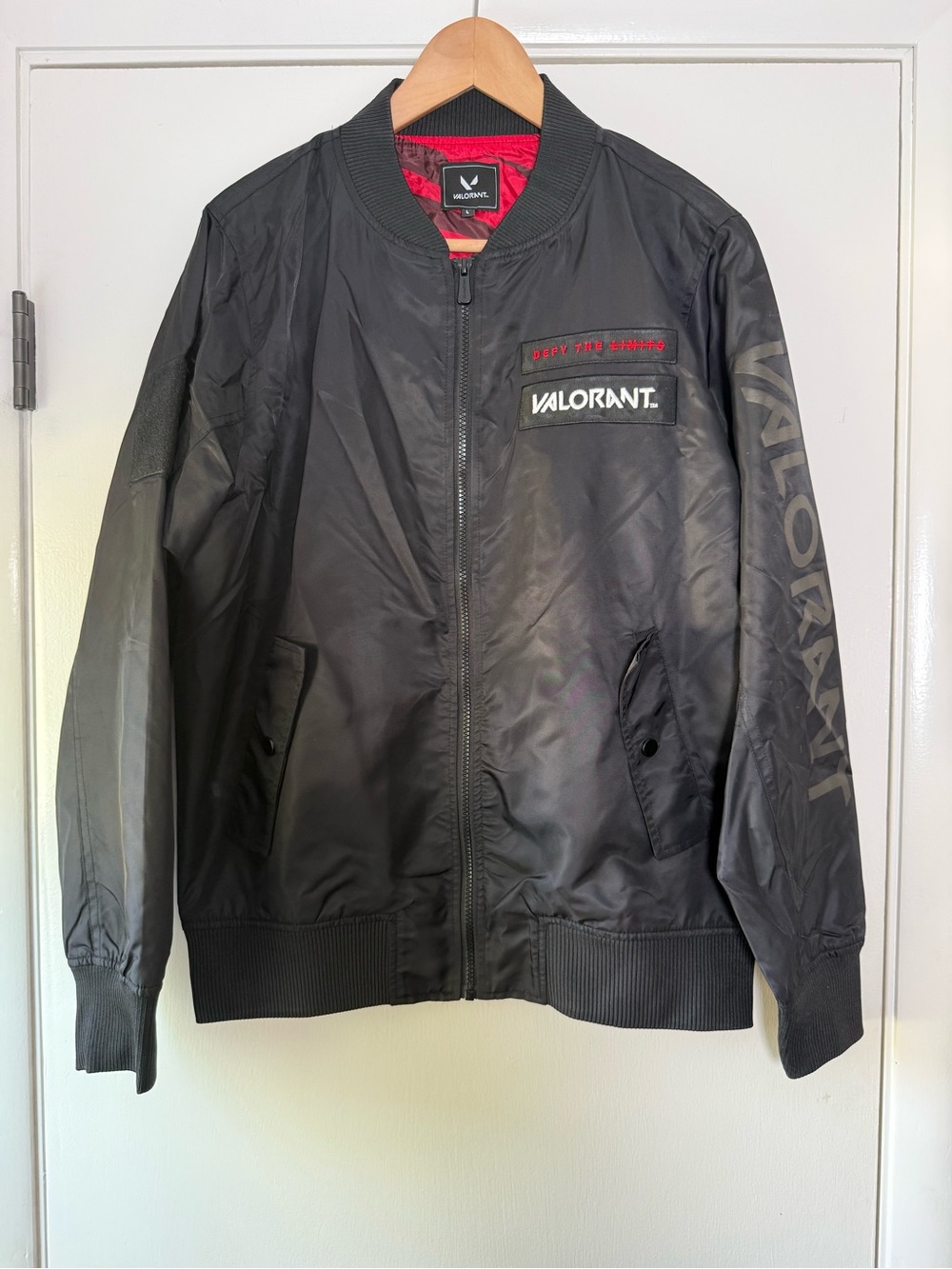 Valorant by Riot Games Black Bomber Jacket Streetwear PlayStation Xbox Tactical